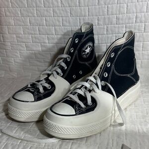 Converse Chuck Taylor All Star Construct high-top sneakers in black and white
